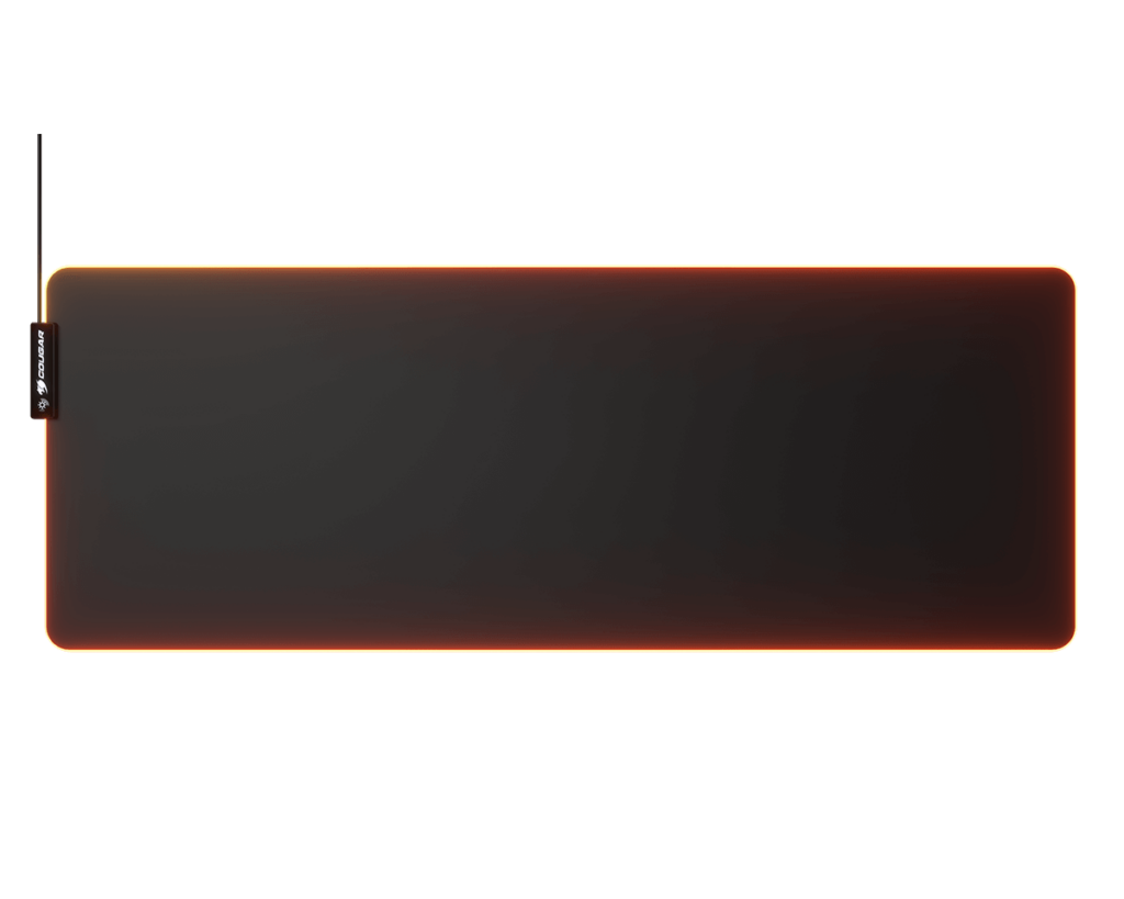 Mousepad Gamer RGB Cougar Neon X Tamaño Extendido XL (800 x 300 mm) | Iluminación LED RGB Dinámica con 14 Modos de Iluminación | Superficie Textil HD Micro-Texturizada de Alta Precisión | Base de Goma Natural Antideslizante con Grosor de 4 mm | Conexión USB | Cougar Neon X (800x300mm)