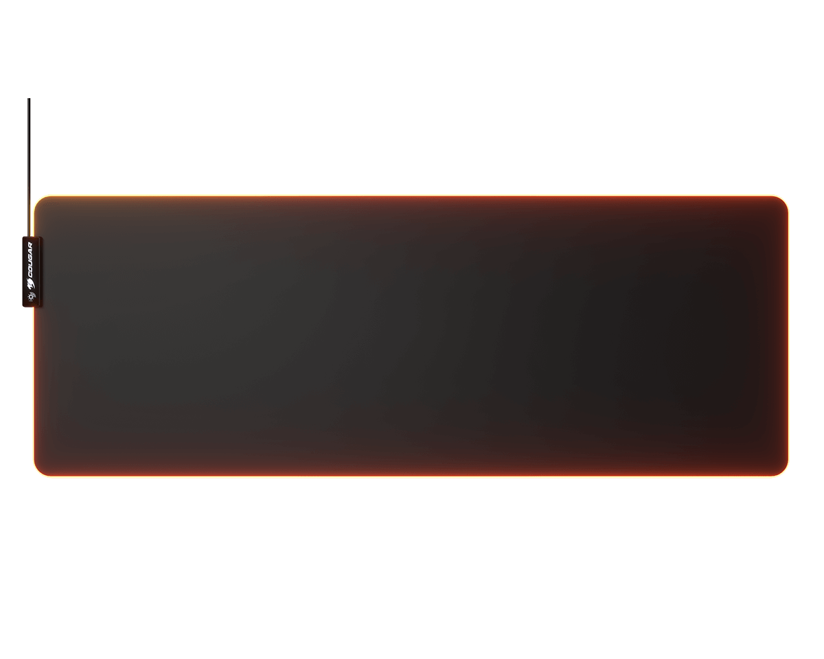 Mousepad Gamer RGB Cougar Neon X Tamaño Extendido XL (800 x 300 mm) | Iluminación LED RGB Dinámica con 14 Modos de Iluminación | Superficie Textil HD Micro-Texturizada de Alta Precisión | Base de Goma Natural Antideslizante con Grosor de 4 mm | Conexión USB | Cougar Neon X (800x300mm)