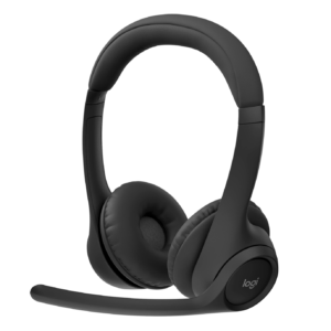 Logitech Zone 300 – Auriculares Bluetooth con Micrófonos de Cancelación de Ruido, Batería de hasta 20 Horas, Diseño Ultraligero y Conectividad Multipunto - NEGRO
