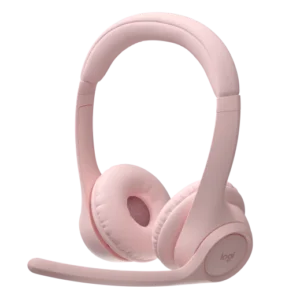 Logitech Zone 300 – Auriculares Bluetooth con Micrófonos de Cancelación de Ruido, Batería de hasta 20 Horas, Diseño Ultraligero y Conectividad Multipunto - ROSA