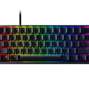 Razer Huntsman Mini - Teclado Compacto con Retroiluminación RGB y Switches Ópticos Purple - Negro