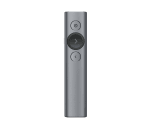Logitech Spotlight – Mando Inalámbrico Avanzado para Presentaciones con Puntero Digital, Conectividad Dual (Bluetooth y Receptor USB), Alcance de 30 Metros, Recargable
