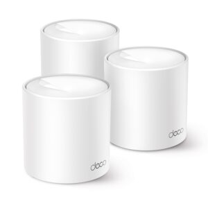 Sistema Wi-Fi Mesh Deco X10 AX1500 – AC1500 Dual-Band (1201 Mbps @5 GHz + 300 Mbps @2.4 GHz), Cobertura hasta 3 900 ft² (2-pack), 2 Puertos Gigabit, HomeCare, 120 Dispositivos - Paquete de 3