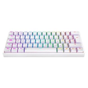 Teclado Mecánico Eagle Warrior KGY182U0001C – 60% Compacto, 62 Teclas RGB Backlit USB Español - Blanco