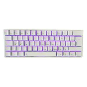Teclado Mecánico Eagle Warrior KAY182U0002C – 60% Compacto USB-C, 2.4 GHz & Bluetooth RGB Español - Color Blanco