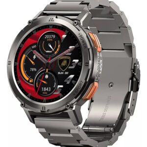 Reloj Lamborghini Aventador Metal – Edición de Lujo, Caja 45 mm, Movimiento de Cuarzo, Correa de Acero Inoxidable, Resistente al Agua 5 ATM