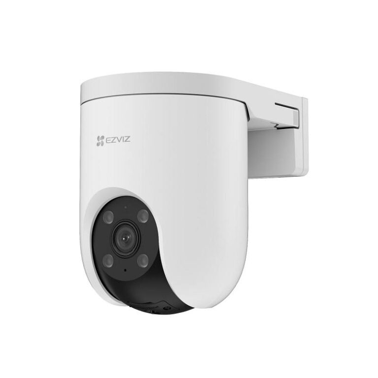 Cámara PTZ Exterior EZVIZ H8c – 1080p Full HD, Pan 350°/Tilt 80°, Detección IA de Personas, Seguimiento Automático, Visión Nocturna a Color, Sirena Integrada, IP66, microSD hasta 512 GB - Corriente - Wi-Fi - Puerto Ethernet