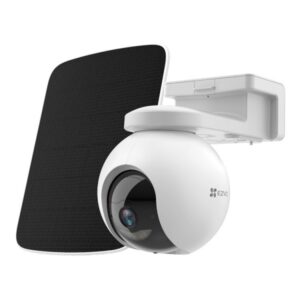 Kit de Panel Solar EZVIZ CS-CB8 – Panel Solar 5W, Soporte Ajustable 360°, Cable USB 3 m, IP65, Cámara de 2K