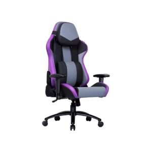 Silla Gaming Cooler Master Caliber R3 – Soporta hasta 150 kg, Reclinación 90°–180°, Reposabrazos 2D, Morado