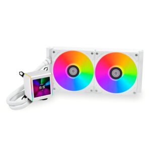Enfriamiento Líquido RGB Lian Li Galahad II LCD 280 – 280 mm Dual Fan, Pantalla LCD 2.88″, Compatibilidad Intel/AMD