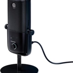 Micrófono USB Elgato Wave:3 Black – Condensador Cardioide, 24 bit/96 kHz, Clipguard