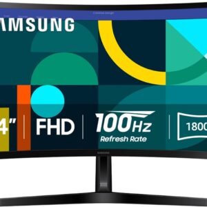 Samsung Essential Monitor S3 24" (LS24D366GALXZS) – Monitor Curvo FHD 100Hz con Tecnología Eye Saver