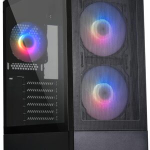 Gabinete Lian Li Lancool 205 MESH C –  ATX con Panel de Vidrio Templado, Incluye 3 Ventiladores de 120 mm