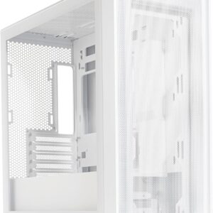 Gabinete Micro‑ATX ASUS A21 – Malla Frontal, Panel Templado, Soporte Radiador 360 mm, GPU 380 mm, Sin Ventiladores Incluidos