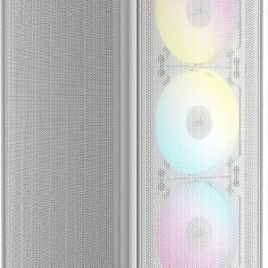 Gabinete Corsair 2000D RGB Airflow Mini-ITX Blanco – Incluye 3 ventiladores AF120 RGB SLIM