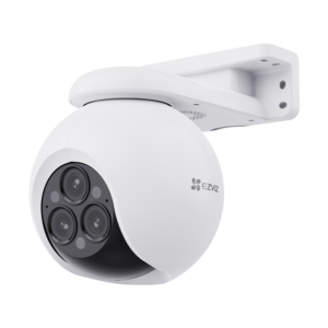 Cámara de seguridad WIFI EZVIZ H80f Multi – Cámara PTZ 2K+ 4 MP Triple Lente, Zoom Óptico 12×, Detección IA Personas/Vehículos, Visión Nocturna a Color, Sirena 110 dB, IP67, microSD hasta 512 GB