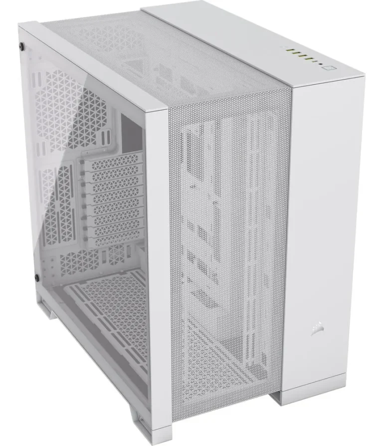 Gabinete Corsair iCUE 6500D Airflow Blanco – Mid-Tower ATX, SIN ventiladores incluidos