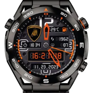 Lamborghini Smartwatch Aventador V12 GT – Reloj Inteligente Deportivo con GPS, Pulsómetro, Notificaciones, 1.39″ AMOLED, Resistencia al Agua 5 ATM