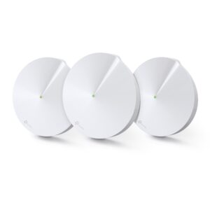 Sistema Wi-Fi Mesh TP-Link Deco M5 (3-pack) – Router AC1300 Dual-Band (867 Mbps @5 GHz + 400 Mbps @2.4 GHz), Cobertura hasta 5 500 ft², Soporta 100+ Dispositivos, HomeCare -