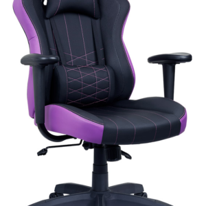 Silla Gaming Cooler Master Caliber E1 – Soporta hasta 120 kg, reclinable 90°–135°, incluye cojines ergonómicos - Morado y Negro