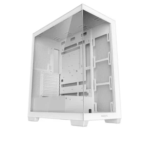 Gabinete Panorámico ATX DeepCool CG580 — Vidrio Templado 3 Lados • Sin Ventiladores Incluidos • Radiadores 420/360 mm • GPU 410 mm • Disipador CPU 176 mm • USB-C + 2 USB 3.0 - Blanco