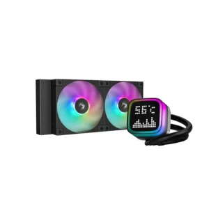 Refrigeración Líquida DeepCool LP240 / LP360 Color Negro - Matrix Display – Radiador 240 mm y 360mm – Bomba 5 PRO Gen con Pantalla de Matriz ARGB – Ventiladores FD12 ARGB PWM - 240mm