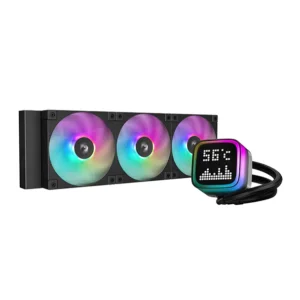 Refrigeración Líquida DeepCool LP240 / LP360 Color Negro - Matrix Display – Radiador 240 mm y 360mm – Bomba 5 PRO Gen con Pantalla de Matriz ARGB – Ventiladores FD12 ARGB PWM - 360mm
