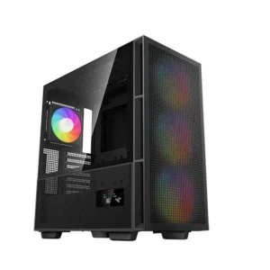 Gabinete Gaming DeepCool CH560 DIGITAL – Mid-Tower Airflow con Panel Híbrido, 4 Ventiladores ARGB PWM, Pantalla Digital Dual-Estado