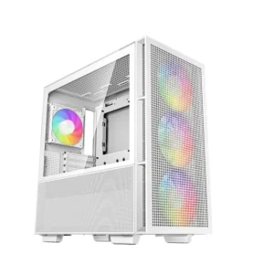 Gabinete Gaming DeepCool CH560 Blanco - Media Torre Con Vidrio Templado Lateral - Incluye 3 Ventiladores ARGB 140mm