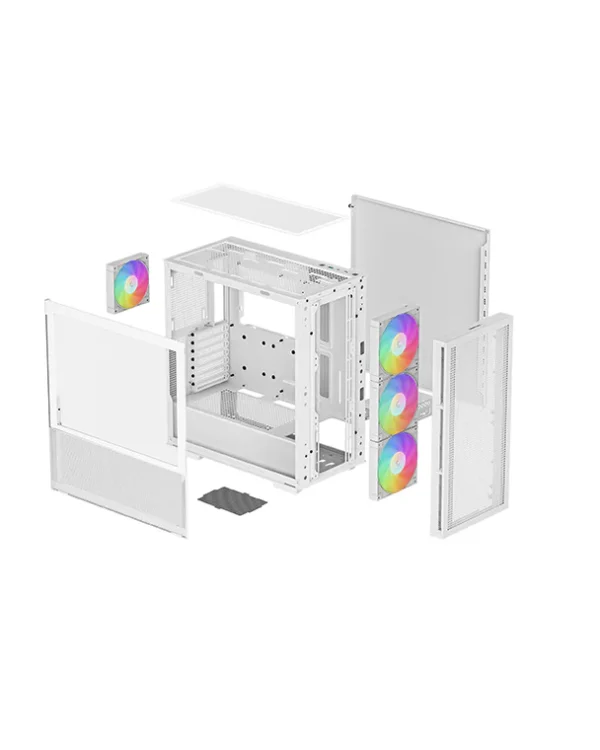 Gabinete Gaming DeepCool CH560 - Media Torre Con Vidrio Templado Lateral - Incluye 3 Ventiladores ARGB 140mm