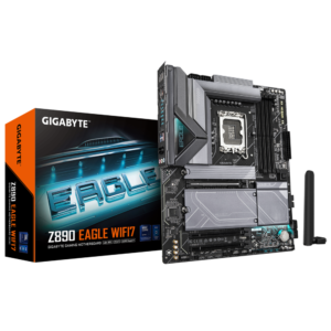 Motherboard GIGABYTE Z890 EAGLE WIFI7 | Intel LGA1851 | DDR5 | PCIe 5.0 | Wi-Fi 7 | ATX NEGRO/GRIS