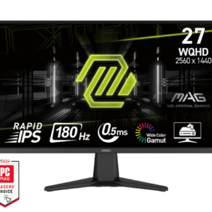 Monitor Gaming MSI MAG 275QF 27″ 2560×1440 (QHD) IPS 170Hz – 1ms, AMD FreeSync Premium, DisplayHDR, Diseño sin Marcos