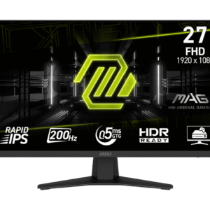 Monitor Gaming 27″ MSI MAG 274F — Full HD IPS • 200 Hz • 0.5 ms GtG • Adaptive‑Sync • HDR Ready • Altura e Inclinación Ajustables • HDMI 2.0b + DisplayPort 1.2a