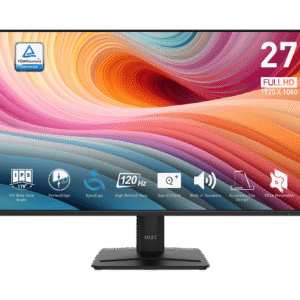 Monitor MSI PRO MP275E2 – 27″ 1920×1080 FHD 120 Hz IPS, Adaptive-Sync, PerfectEdge y altavoces integrados