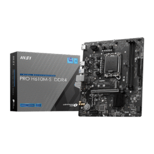 Motherboard MSI PRO H610M-S DDR4 – Intel LGA 1700, mATX, Soporte DDR4, PCIe 4.0, USB 3.2, HDMI