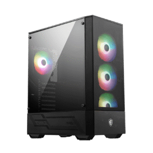 Gabinete Gamer MSI MAG FORGE 112R ATX – Vidrio Templado, 4 Ventiladores ARGB, Compatible con Placas ATX/mATX