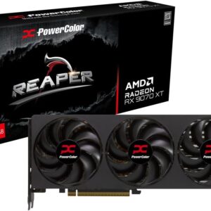 Tarjeta Gráfica PowerColor Reaper RX 9070 XT 16GB – GDDR6, PCIe 5.0, Triple Ventilador Compacta, HDMI / DP 2.1