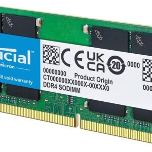 Memoria RAM Crucial 8GB DDR4 3200MHz CL22 – SODIMM para Laptop, Compatible con 2933/2666MHz (CT8G4SFRA32A)