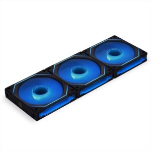 Kit de 3 Abanicos Gaming Lian Li UNI FAN SL-INFINITY 120 mm – ARGB, Efecto Infinity Mirror, Daisy-Chain, Controlador Incluido, Negro