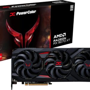 Tarjeta Gráfica PowerColor RedDevil Radeon RX 9070 XT – 16GB GDDR6, PCIe 5.0, Triple Ventilador, HDMI 2.1 / DP 2.1a