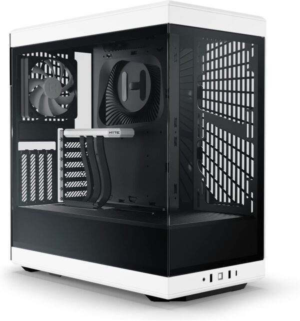 HYTE Y40 – Gabinete ATX Compacto con Riser PCIe 4.0,  2 ventiladores de 120 mm preinstalados