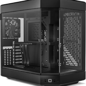 HYTE Y60 – Gabinete ATX Panorámico con Riser PCIe 4.0, Incluye 3 Ventiladores de 120 mm - NEGRO