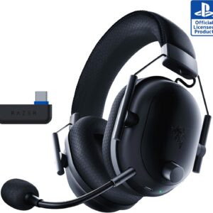 Gaming Headset Razer BlackShark V2 Pro PS – RZ04-04530500-R3UA – Conexión Tri-Mode 2.4 GHz HyperSpeed/Bluetooth 5.2/USB-C – Drivers TriForce Titanium 50 mm – THX Spatial Audio – 70 h de Autonomía