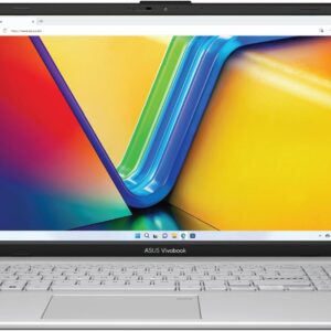 Laptop ASUS VivoBook Go 15 Plateado — 15.6″ FHD IPS • Intel Core i3-N305 • 8 GB DDR4 • 256 GB/512 GB PCIe SSD • Windows 11 Home • Wi‑Fi 5 • 180° Bisagra