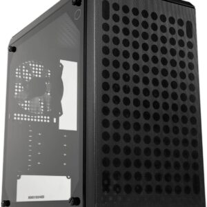 Gabinete Micro-ATX Cooler Master MasterBox Q300L V2 – Panel Frontal Mesh, Vidrio Templado, 1 Ventilador Incluido, Rejillas Magnéticas, Negro