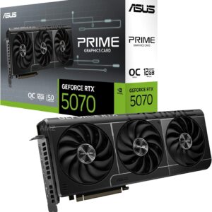 Tarjeta gráfica ASUS PRIME GeForce RTX 5070 12 GB GDDR7 OC Edition – PCIe 5.0, 192-bit, Axial-tech Fans