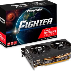 Tarjeta Gráfica PowerColor RX 6600 Fighter – 8GB GDDR6, Dual Fan, PCIe 4.0, HDMI / DisplayPort