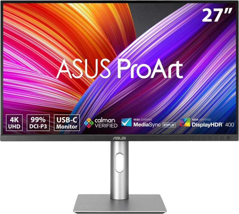 Monitor ASUS ProArt PA279CV 27″ – 4K IPS, Calibración ΔE<2, USB-C con 65 W, ProArt Palette, Altavoces