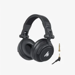 Auriculares de Monitoreo Maono AU-MH601 – Estudio Cerrado, Jack 3.5 mm + Adaptador 6.3 mm, Cable en Espiral, Almohadillas Aislantes, Negro