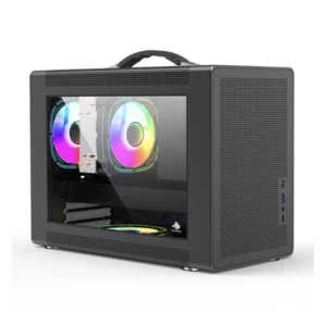 Gabinete Micro‑ATX Eagle Warrior CG10Z7RA001C – Frontal Mesh, Vidrio Templado, ARGB, GPU Elevada